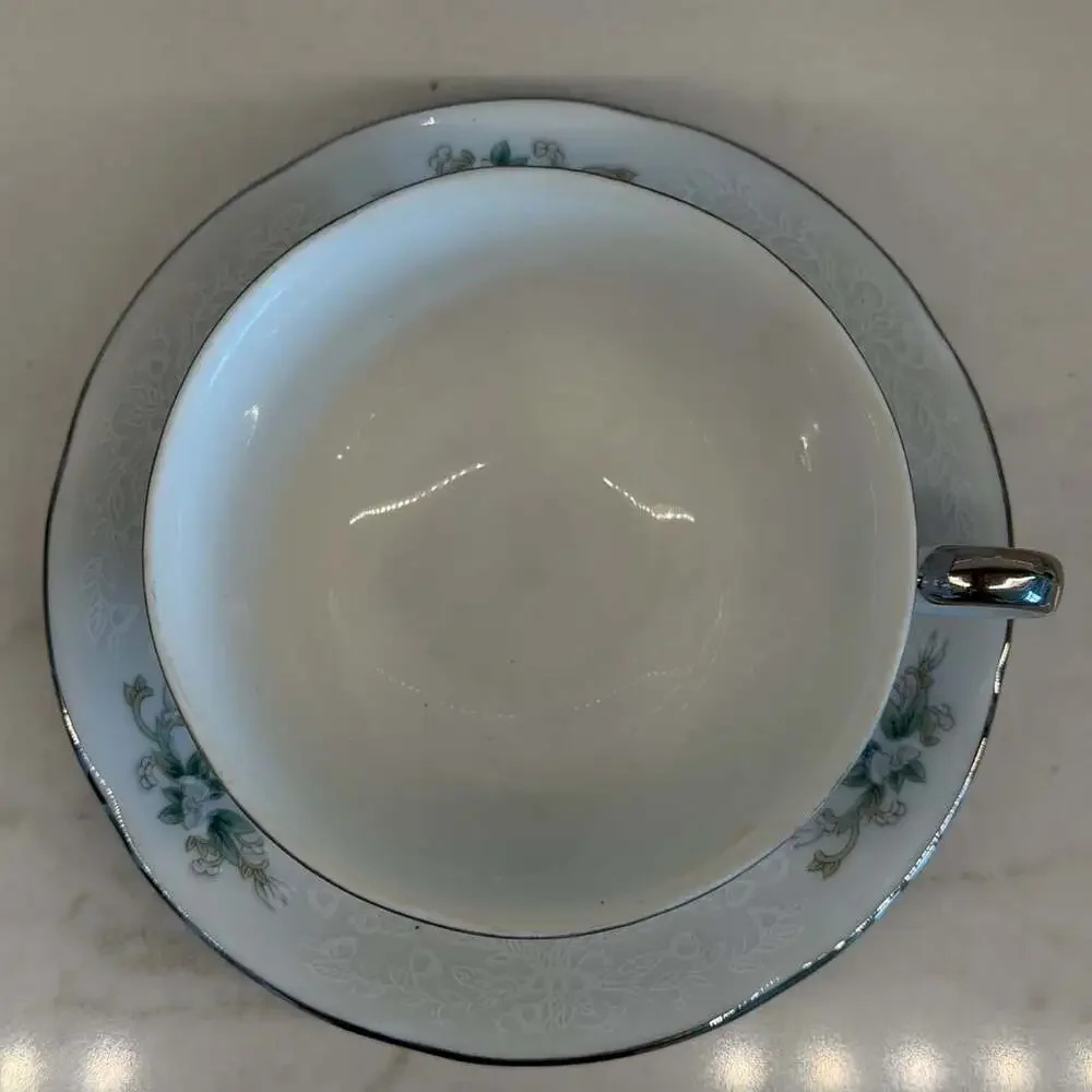 Lefton 25th Anniversary Teacup & Saucer China